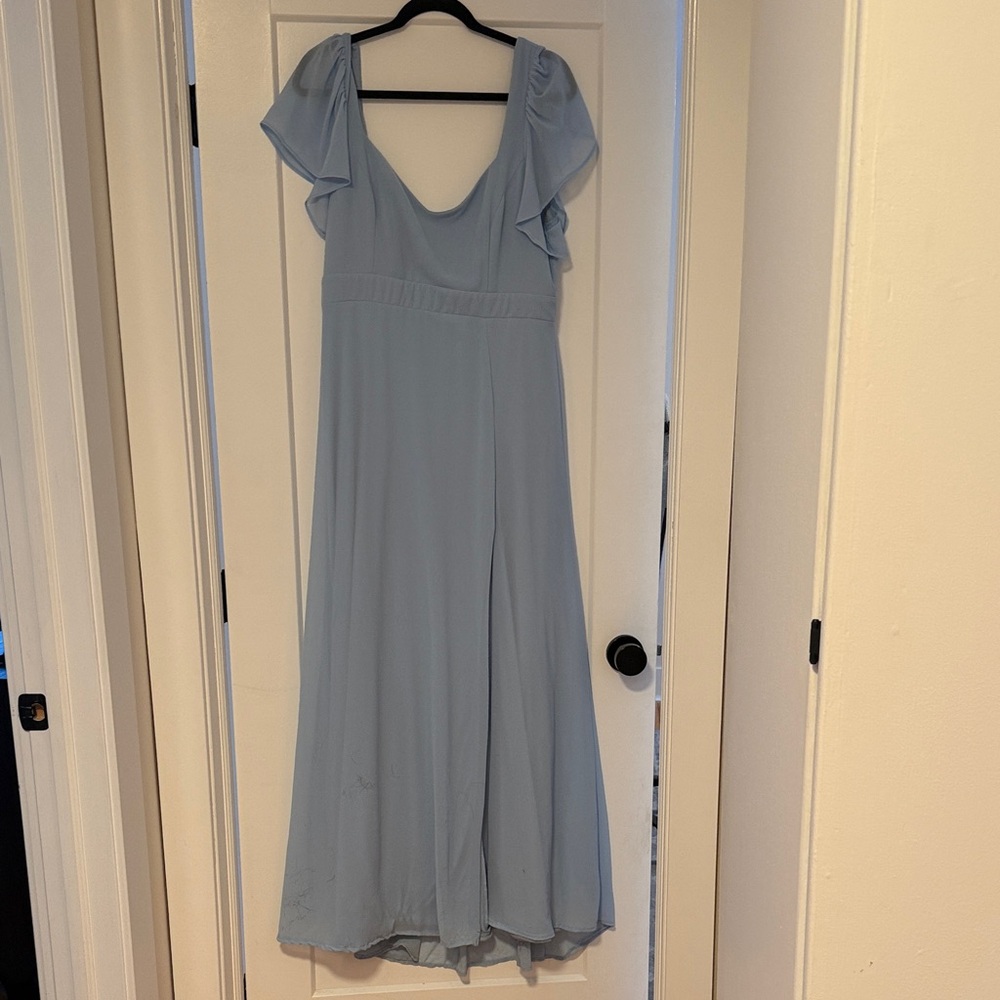 Lulu's Soft Blue Maxi Dress